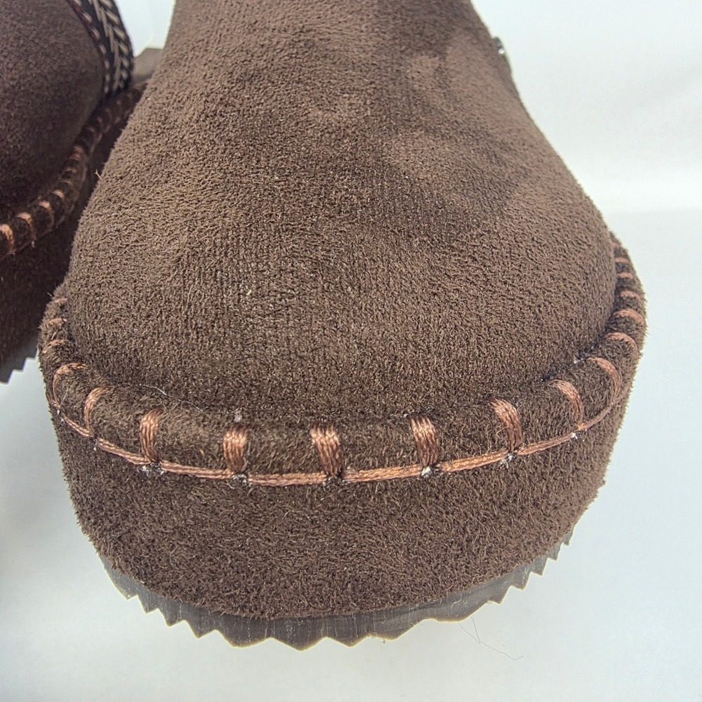 Skechers BOBS Keep It Cozy Women 9.5 114560 Chocolate Brown Slipper Clog Exc - Picture 13 of 16